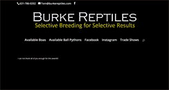 Desktop Screenshot of burkereptiles.com